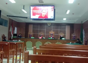 Sidang pembacaan vonis terhadap terdakwa Boy Richard. (Sumber foto: JP - Batampena.com)