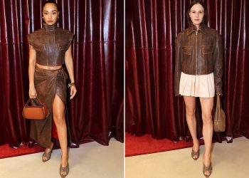 Leigh-Anne Pinnock dazzles in brown co-ord at Ferrari Style launch