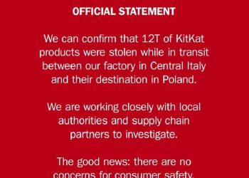 12 Ton KitKat Hilang dalam Perjalanan Italia-Polandia