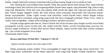 Renungan Katolik: Percaya Pada Hari Senin April 2026