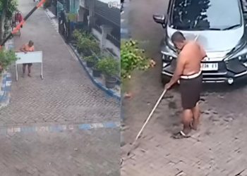 Kakek Sidoarjo Akan Laporkan Tetangga yang Rekam Aksinya Blokir Jalan di Sidokare