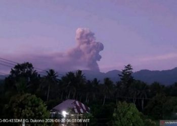 Gunung Dukono Meletus, Status Waspada Ditetapkan